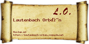 Lautenbach Orbán névjegykártya